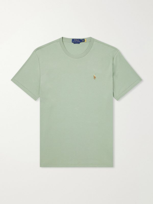 Logo-Embroidered Cotton-Jersey T-Shirt Logo-Embroidered Cotton-Jersey T-Shirt