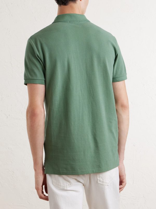 Logo-Embroidered Cotton-Piqué Polo Shirt - BK