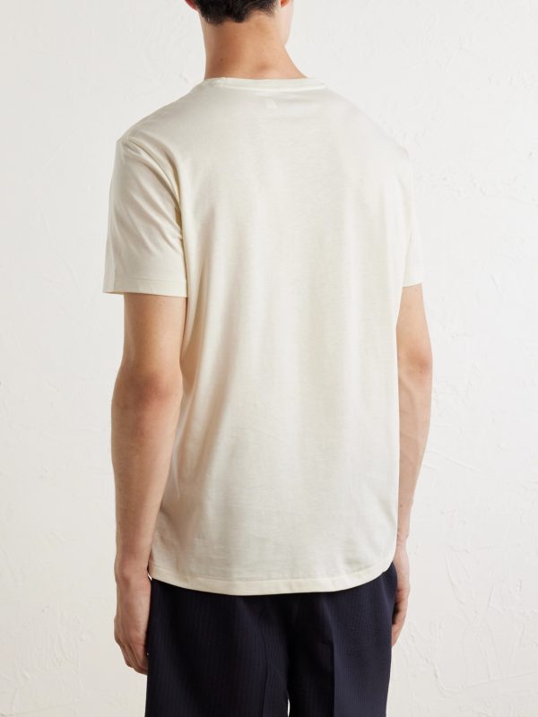 Logo-Embroidered Cotton-Jersey T-Shirt - BK