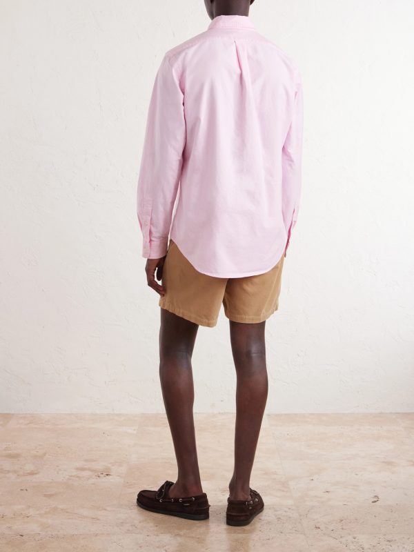 Logo-Embroidered Cotton Oxford Shirt - BK Logo-Embroidered Cotton Oxford Shirt - BK
