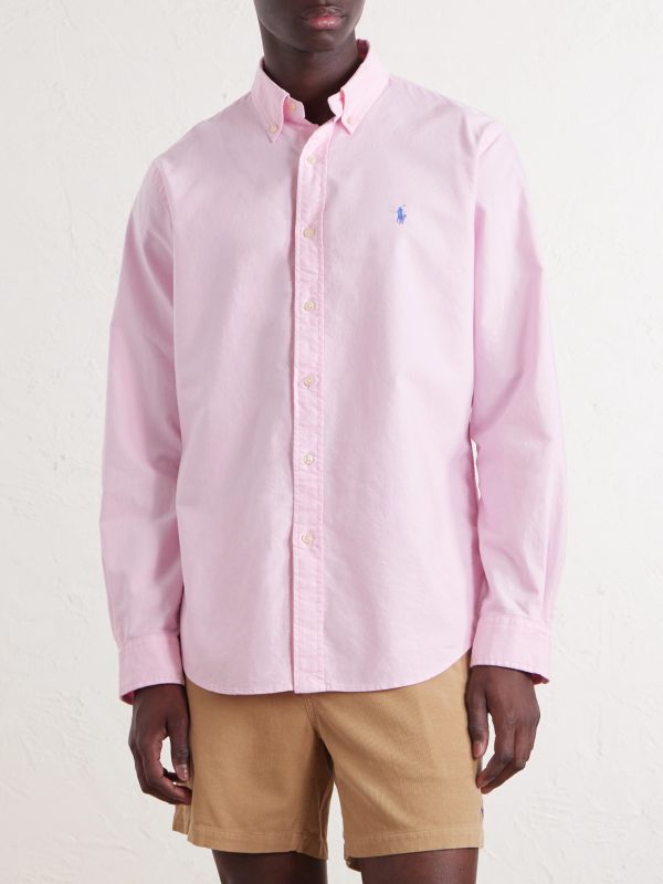 Logo-Embroidered Cotton Oxford Shirt - FR Logo-Embroidered Cotton Oxford Shirt - FR