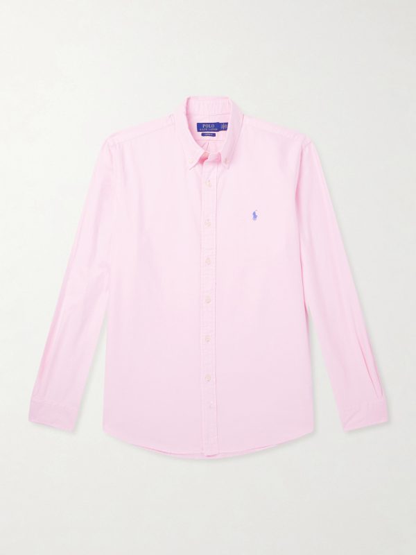 Logo-Embroidered Cotton Oxford Shirt Logo-Embroidered Cotton Oxford Shirt