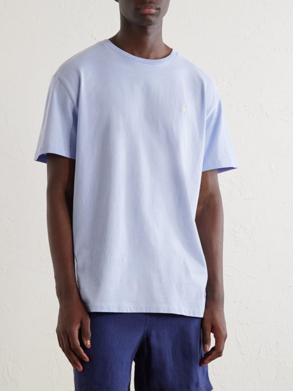 Logo-Embroidered Cotton-Jersey T-Shirt - FR