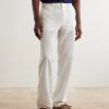 Straight-Leg Cotton and Linen Blend Woven Trousers - FR