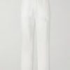 Straight-Leg Cotton and Linen Blend Woven Trousers