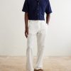 Straight-Leg Cotton and Linen Blend Woven Trousers - OU