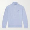 Logo-Embroidered Cotton Half-Zip Sweater