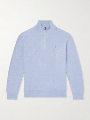 Logo-Embroidered Cotton Half-Zip Sweater Logo-Embroidered Cotton Half-Zip Sweater