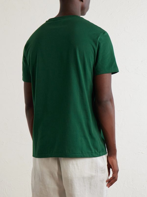 Logo-Embroidered Cotton-Jersey T-Shirt - BK Logo-Embroidered Cotton-Jersey T-Shirt - BK