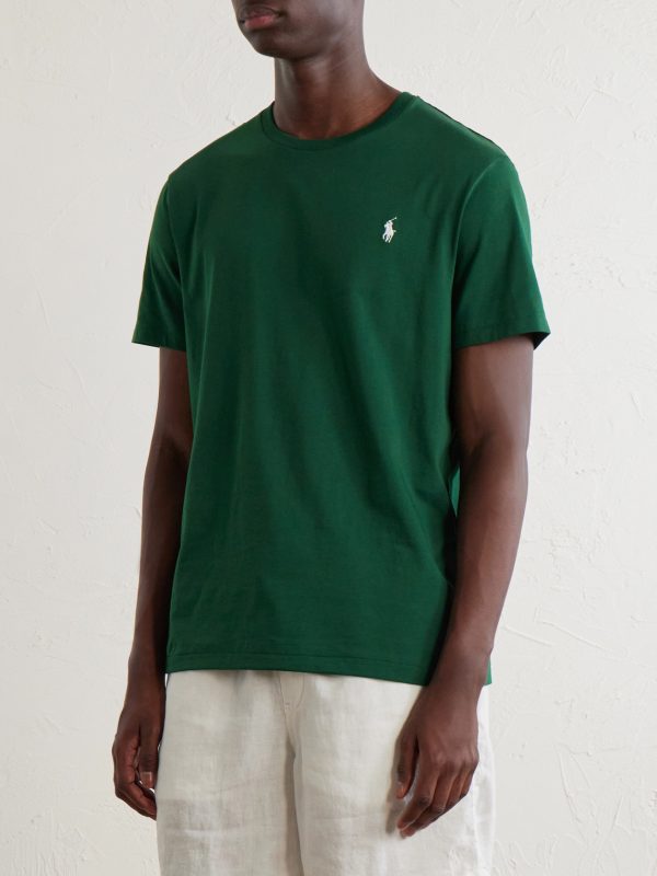 Logo-Embroidered Cotton-Jersey T-Shirt - FR Logo-Embroidered Cotton-Jersey T-Shirt - FR