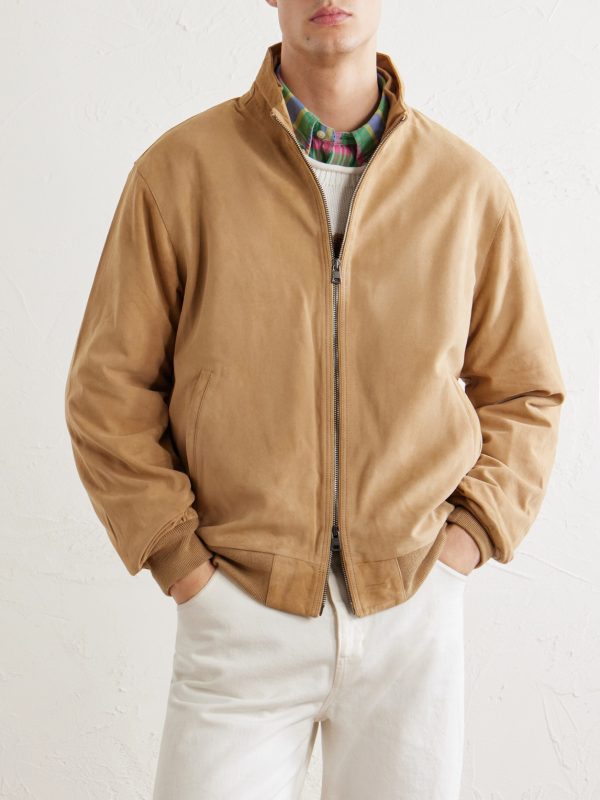 Suede Bomber Jacket - FR Suede Bomber Jacket - FR