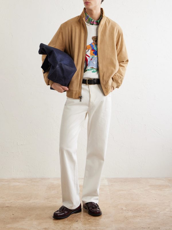 Suede Bomber Jacket - OU Suede Bomber Jacket - OU