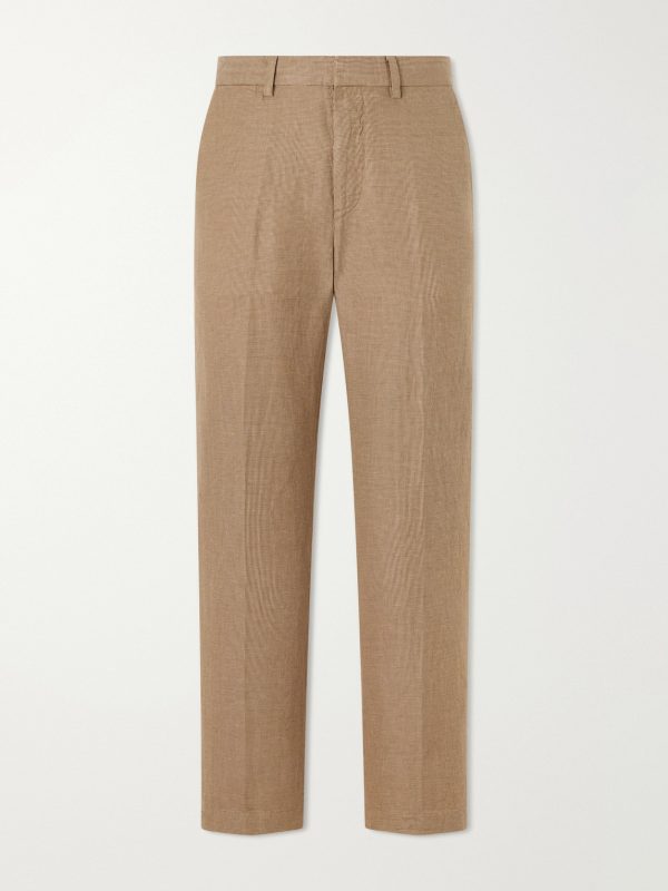Straight-Leg Cotton and Linen-Blend Trousers Straight-Leg Cotton and Linen-Blend Trousers