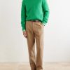 Straight-Leg Cotton and Linen-Blend Trousers - OU Straight-Leg Cotton and Linen-Blend Trousers - OU