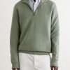 Logo-Embroidered Cotton Half-Zip Sweater - FR Logo-Embroidered Cotton Half-Zip Sweater - FR