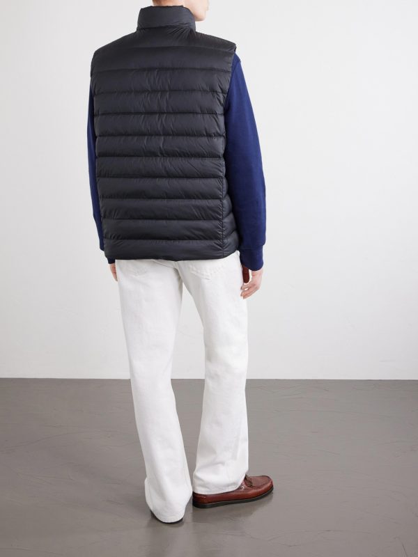 Logo-Embroidered Quilted Shell Down Gilet - BK Logo-Embroidered Quilted Shell Down Gilet - BK