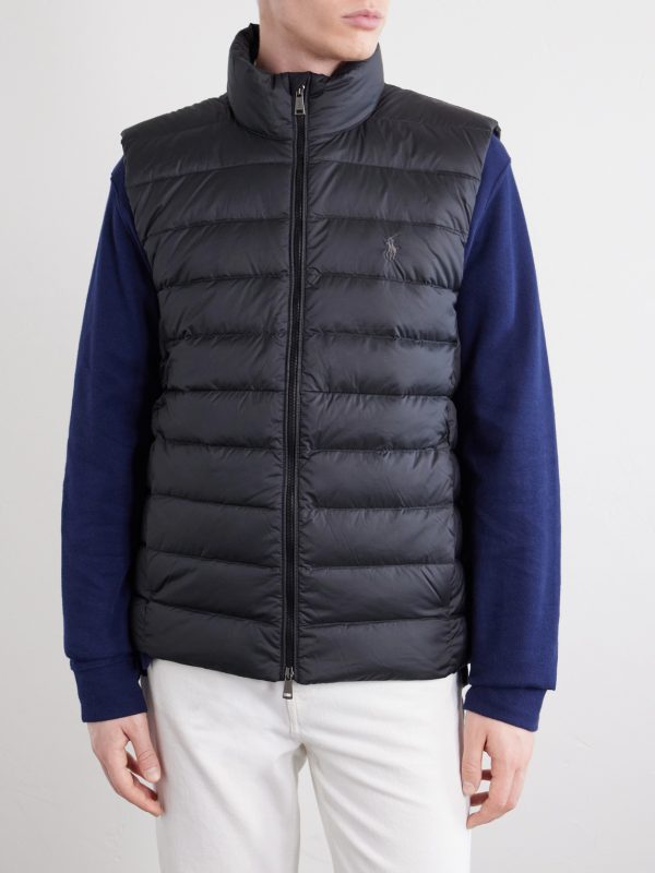 Logo-Embroidered Quilted Shell Down Gilet - FR Logo-Embroidered Quilted Shell Down Gilet - FR