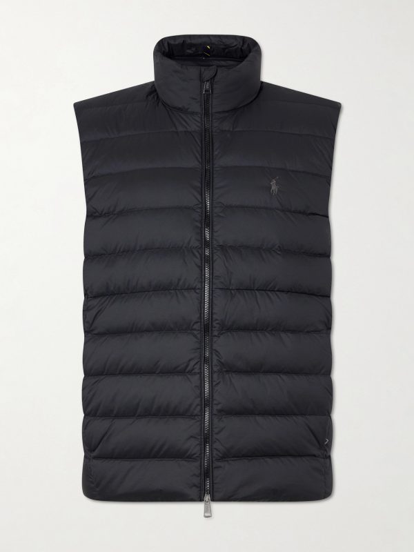 Logo-Embroidered Quilted Shell Down Gilet Logo-Embroidered Quilted Shell Down Gilet