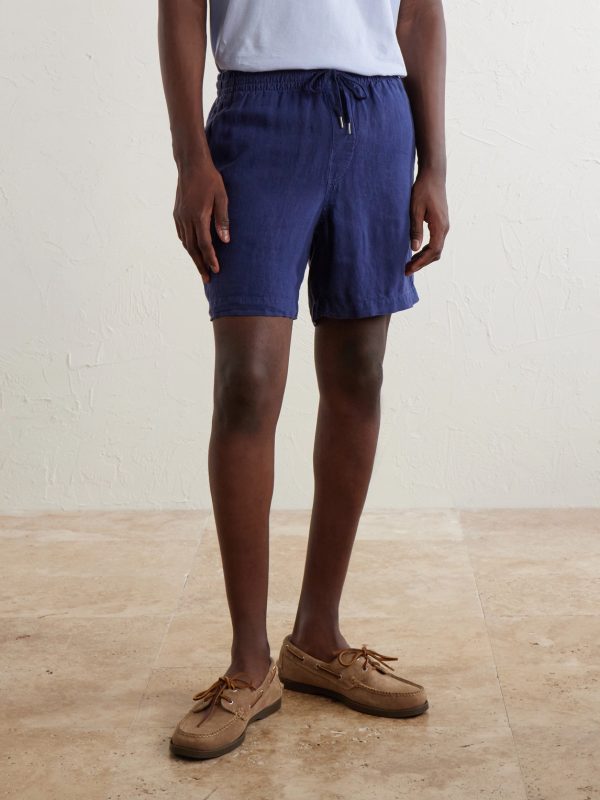 Straight-Leg Linen Shorts - FR Straight-Leg Linen Shorts - FR