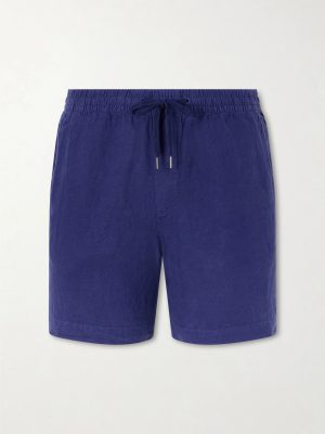 Straight-Leg Linen Shorts Straight-Leg Linen Shorts