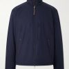 Leather and Suede-Trimmed Gabardine Jacket Leather and Suede-Trimmed Gabardine Jacket