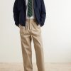 Leather and Suede-Trimmed Gabardine Jacket - OU Leather and Suede-Trimmed Gabardine Jacket - OU