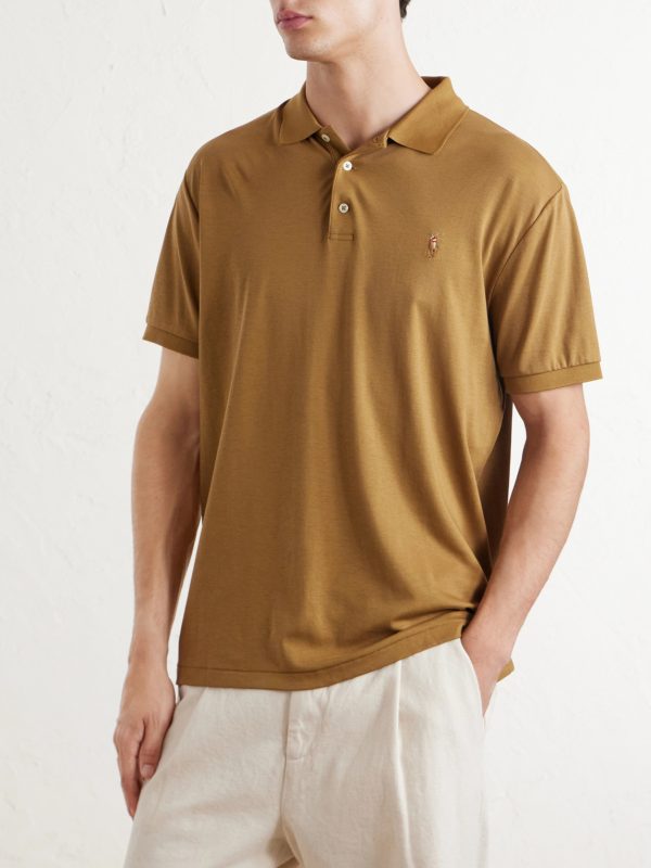 Logo-Embroidered Cotton-Jersey Polo Shirt - FR Logo-Embroidered Cotton-Jersey Polo Shirt - FR