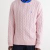 Logo-Embroidered Cable-Knit Cotton Sweater - FR