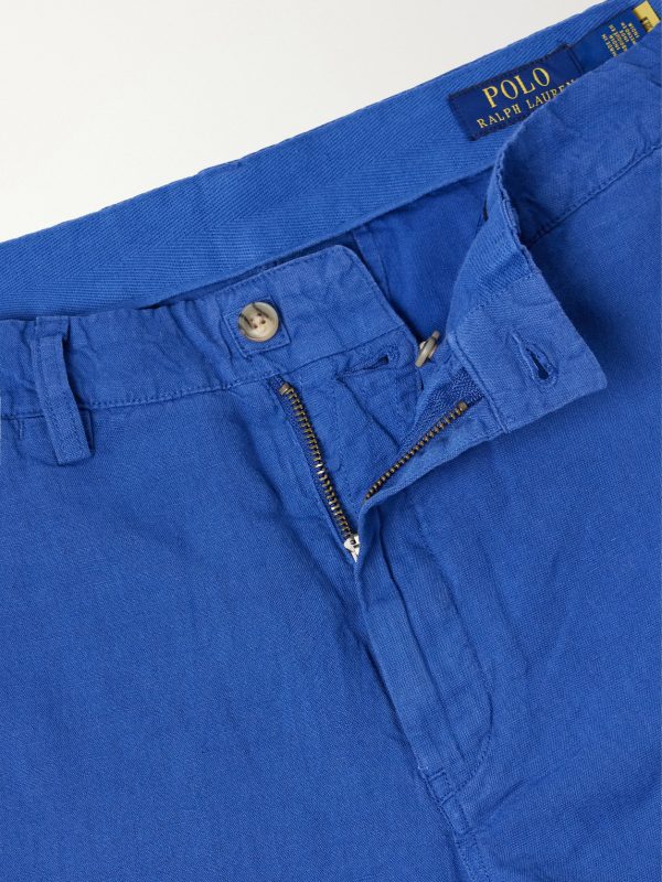 Straight-Leg Linen and Cotton-Blend Trousers - E1 Straight-Leg Linen and Cotton-Blend Trousers - E1