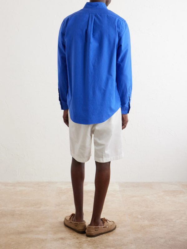 Logo-Embroidered Cotton Shirt - BK Logo-Embroidered Cotton Shirt - BK