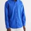 Logo-Embroidered Cotton Shirt - FR Logo-Embroidered Cotton Shirt - FR