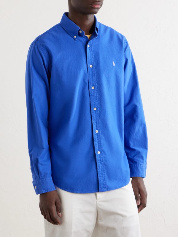 Logo-Embroidered Cotton Shirt - FR Logo-Embroidered Cotton Shirt - FR