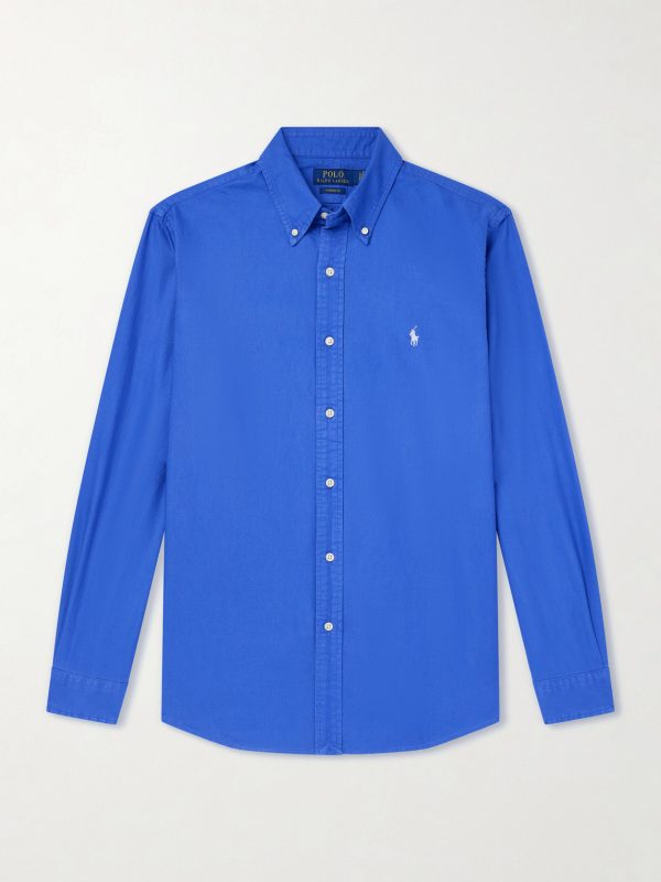 Logo-Embroidered Cotton Shirt Logo-Embroidered Cotton Shirt