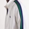 Logo-Embroidered Striped Cotton-Jersey Zip-Up Sweatshirt - CU