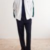 Logo-Embroidered Striped Cotton-Jersey Zip-Up Sweatshirt - OU