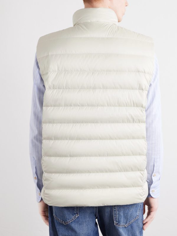 Logo-Embroidered Quilted Shell Down Gilet - BK Logo-Embroidered Quilted Shell Down Gilet - BK