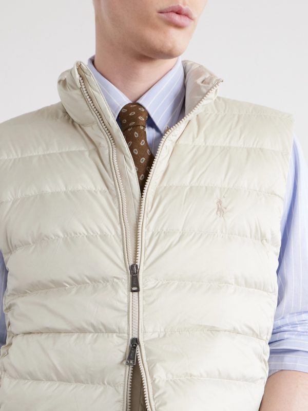 Logo-Embroidered Quilted Shell Down Gilet - CU Logo-Embroidered Quilted Shell Down Gilet - CU
