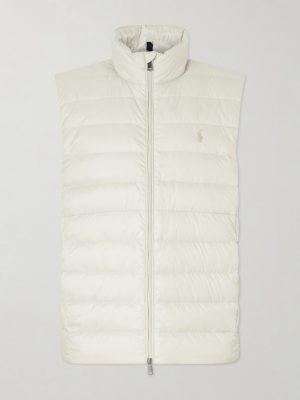 Logo-Embroidered Quilted Shell Down Gilet