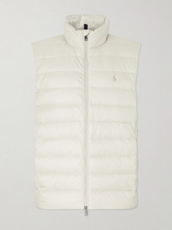 Logo-Embroidered Quilted Shell Down Gilet Logo-Embroidered Quilted Shell Down Gilet