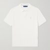 Logo-Embroidered Cotton and Linen-Blend Polo Shirt Logo-Embroidered Cotton and Linen-Blend Polo Shirt
