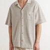 Convertible-Collar Logo-Embroidered Cotton-Piqué Shirt - FR Convertible-Collar Logo-Embroidered Cotton-Piqué Shirt - FR