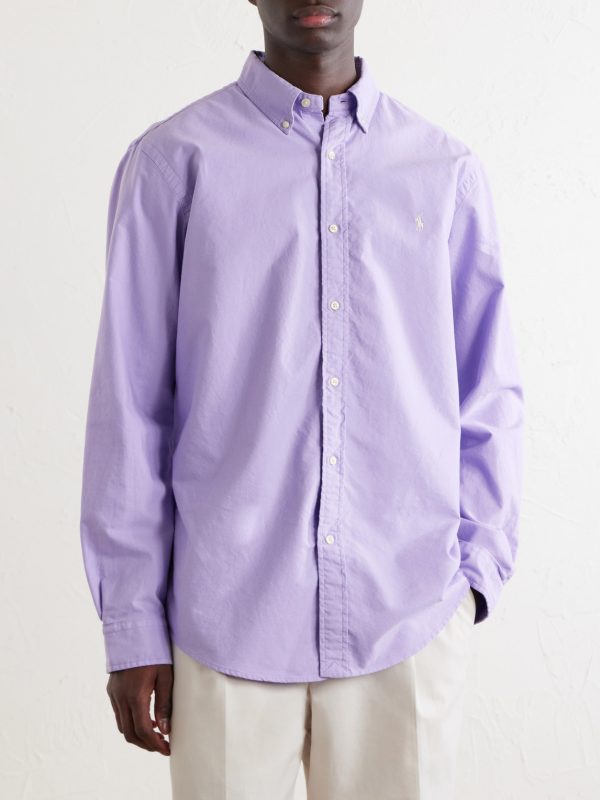 Logo-Embroidered Cotton Shirt - FR Logo-Embroidered Cotton Shirt - FR