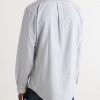 Logo-Embroidered Striped Cotton Shirt - BK Logo-Embroidered Striped Cotton Shirt - BK