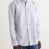 Logo-Embroidered Striped Cotton Shirt - FR Logo-Embroidered Striped Cotton Shirt - FR