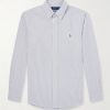 Logo-Embroidered Striped Cotton Shirt Logo-Embroidered Striped Cotton Shirt