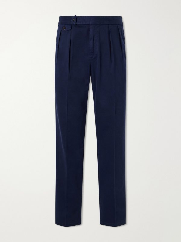 Straight-Leg Stretch Cotton-Blend Trousers Straight-Leg Stretch Cotton-Blend Trousers