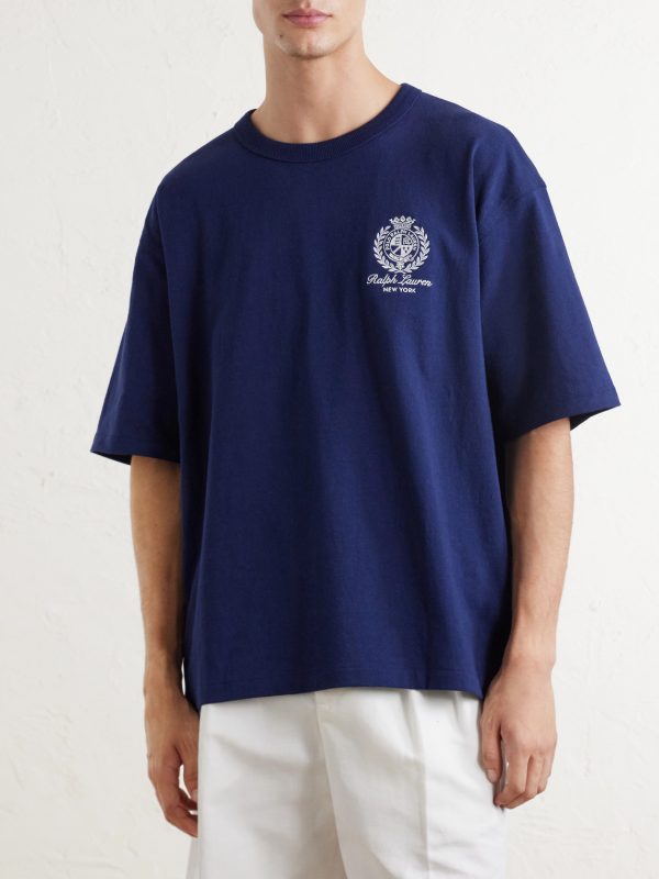Logo-Embroidered Cotton-Jersey T-Shirt - FR Logo-Embroidered Cotton-Jersey T-Shirt - FR