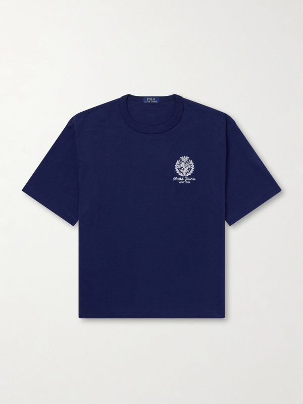 Logo-Embroidered Cotton-Jersey T-Shirt Logo-Embroidered Cotton-Jersey T-Shirt