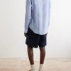 Checked-Woven Linen Shirt - BK Checked-Woven Linen Shirt - BK