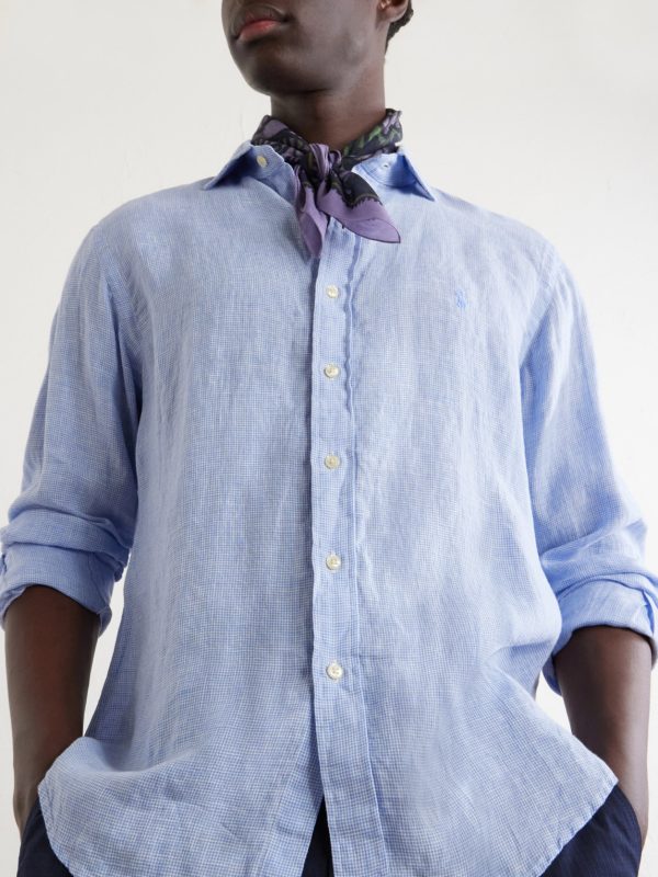 Checked-Woven Linen Shirt - CU Checked-Woven Linen Shirt - CU